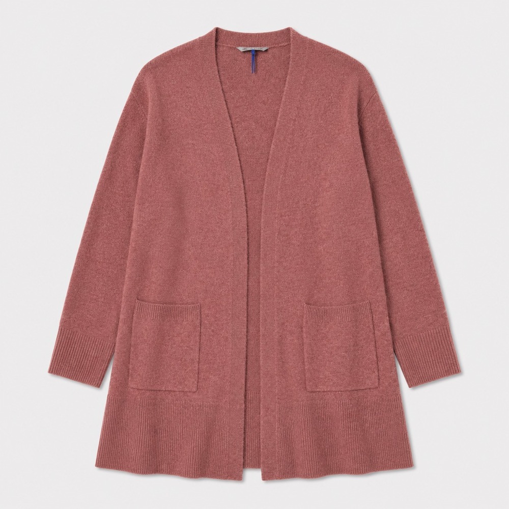 Madewell Womens Small Pink Open Front Long Cardigan Sweater Knit